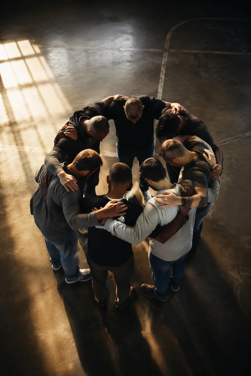 Men's Accountability Prayer Circle in Church