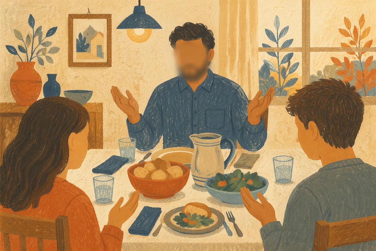 Small Group Prayer Around Home Table