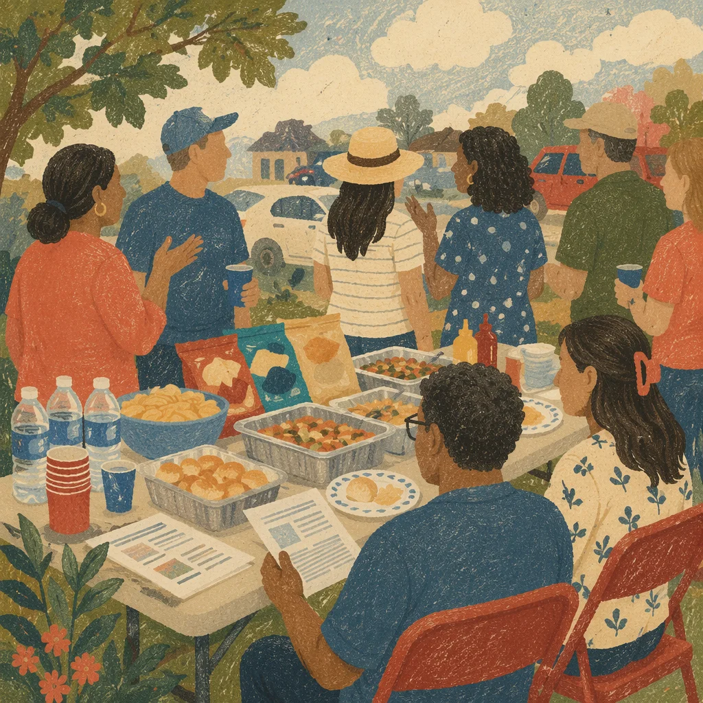 Outdoor Church Small Group Snack Fellowship