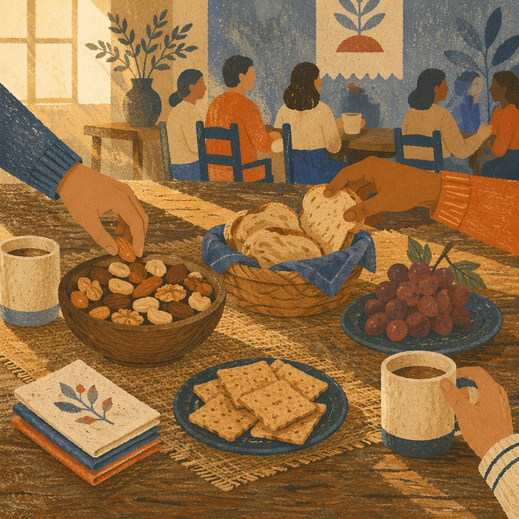 Warm Small Group Fellowship Snack Table