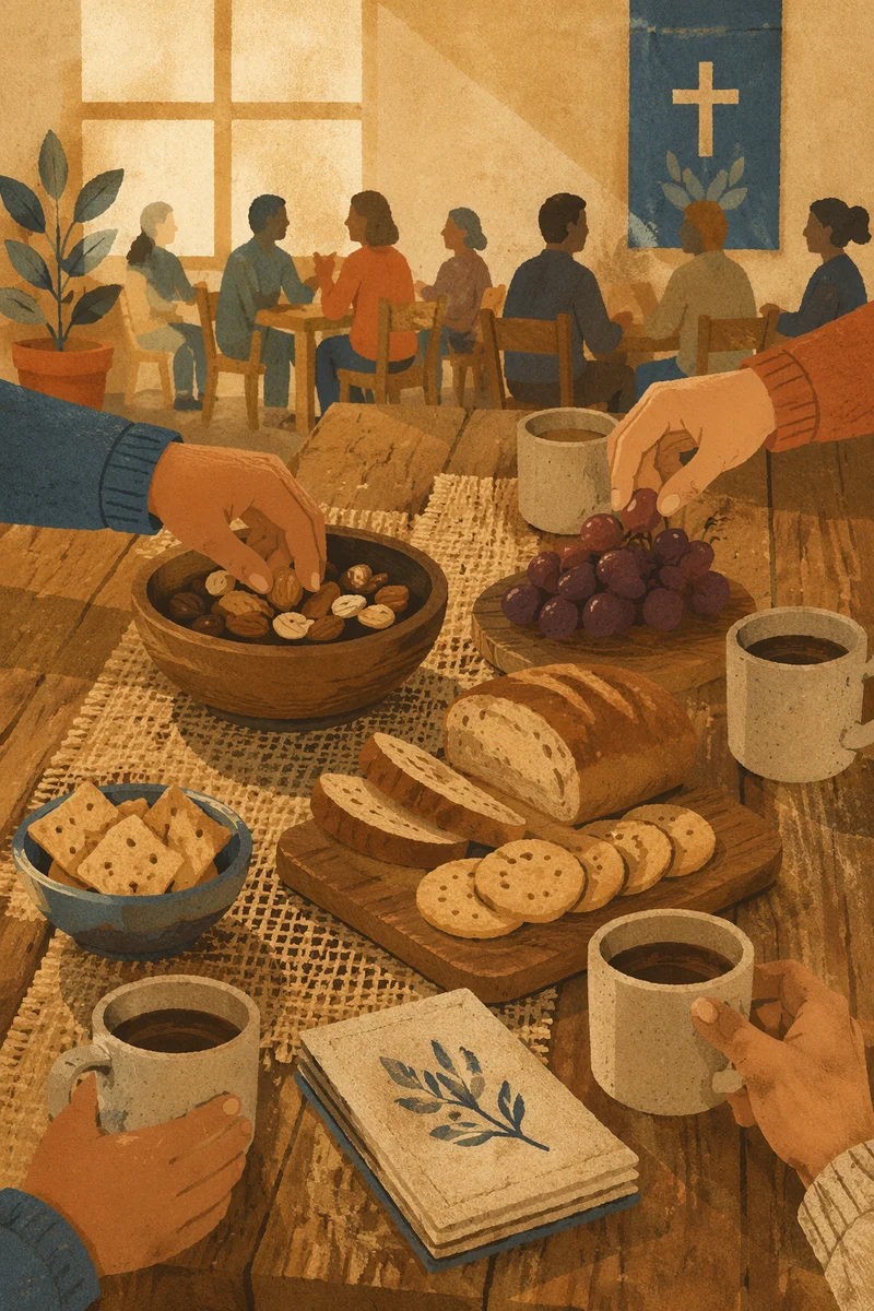 Warm Small Group Fellowship Snack Table
