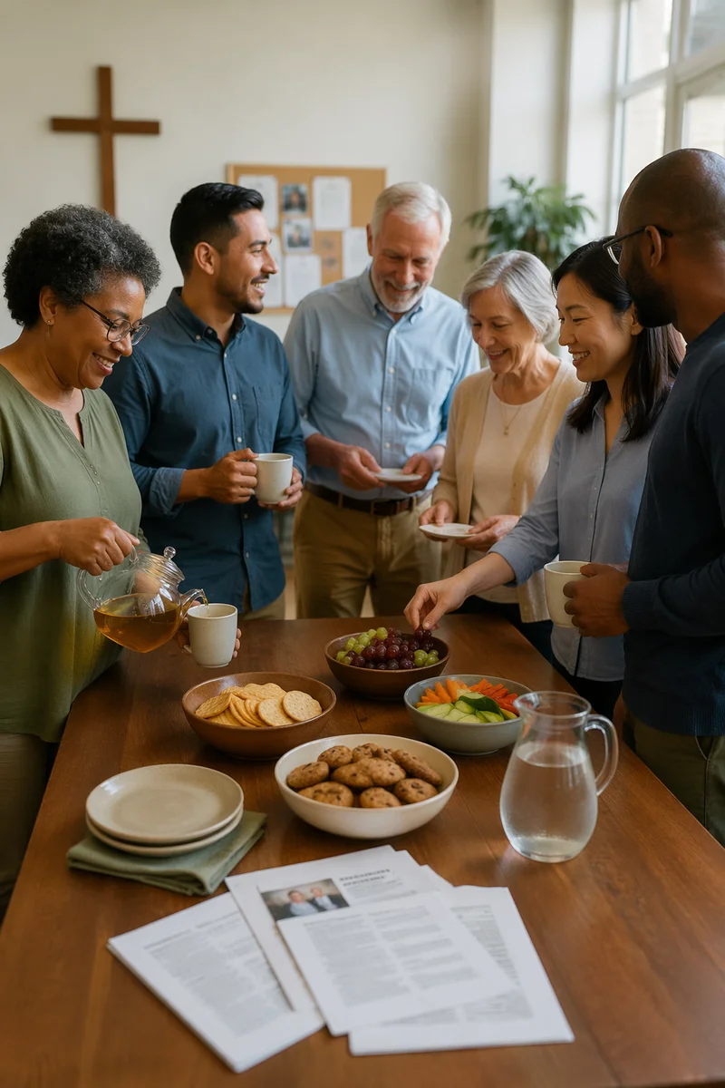 Church Fellowship Snack Table Gathering