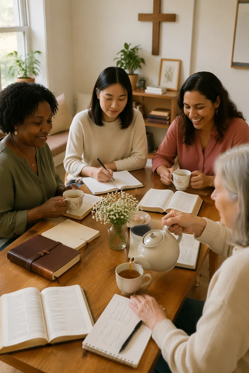 Women Journaling Together Over Tea