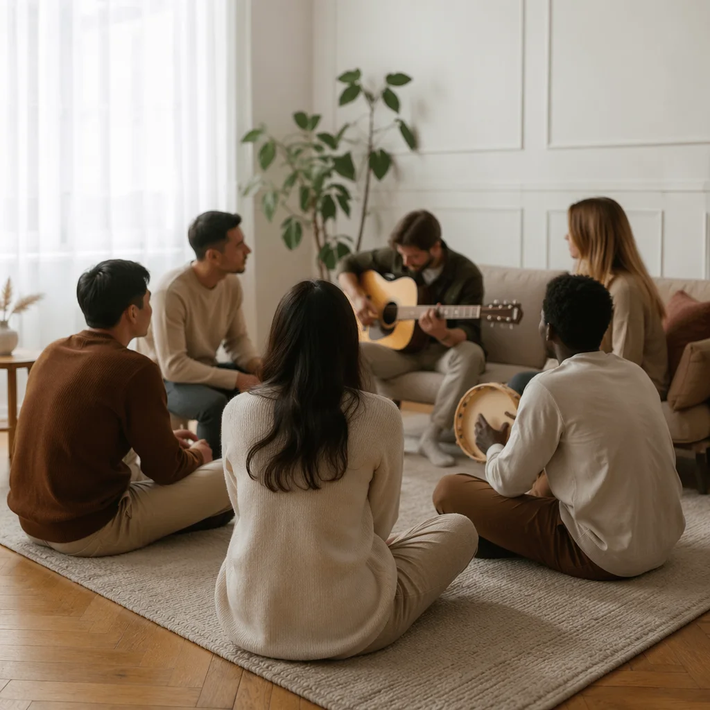 Acoustic Guitar Worship in Bright Home Group