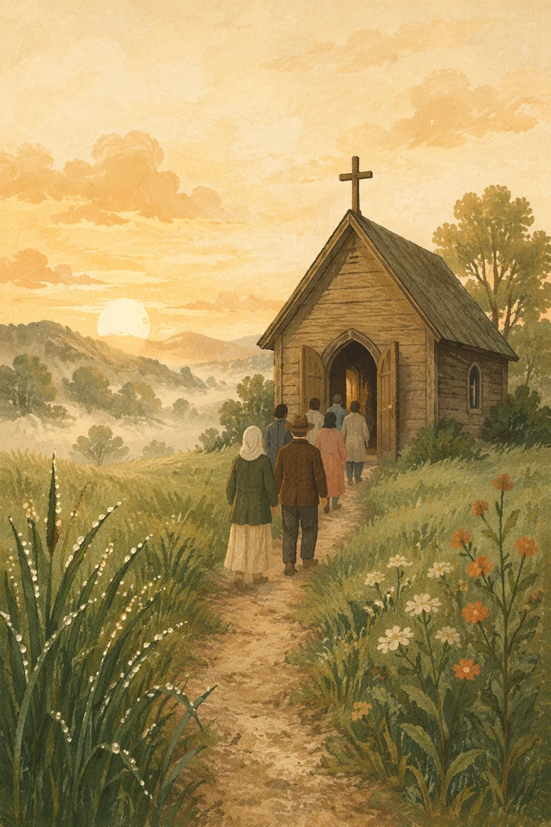 Autumn Countryside Chapel Morning Fellowship