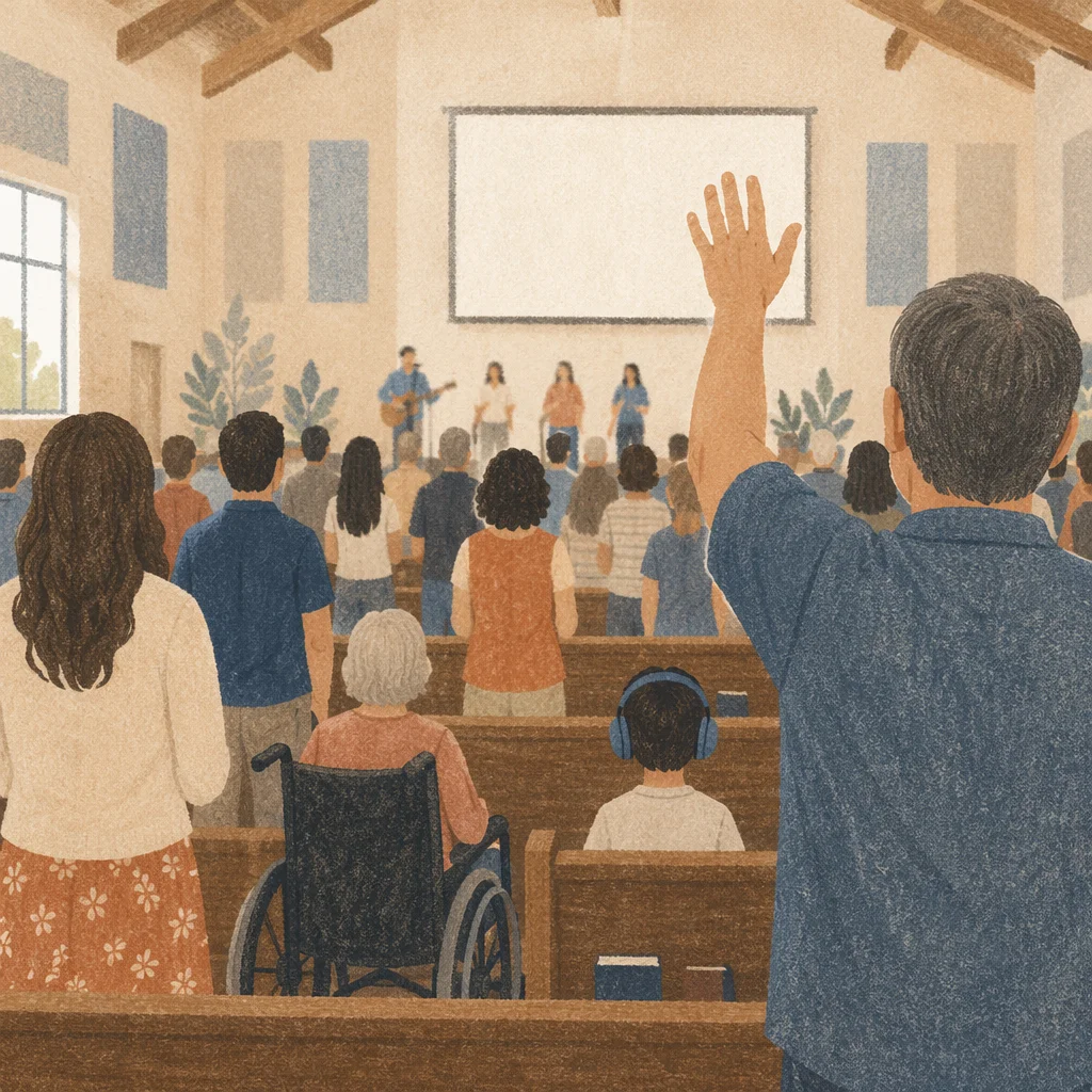 Inclusive Worship Service in Bright Church Sanctuary
