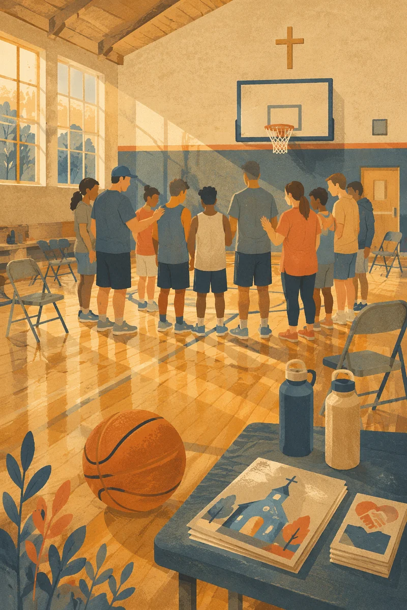 Church Basketball Outreach in Community Gym