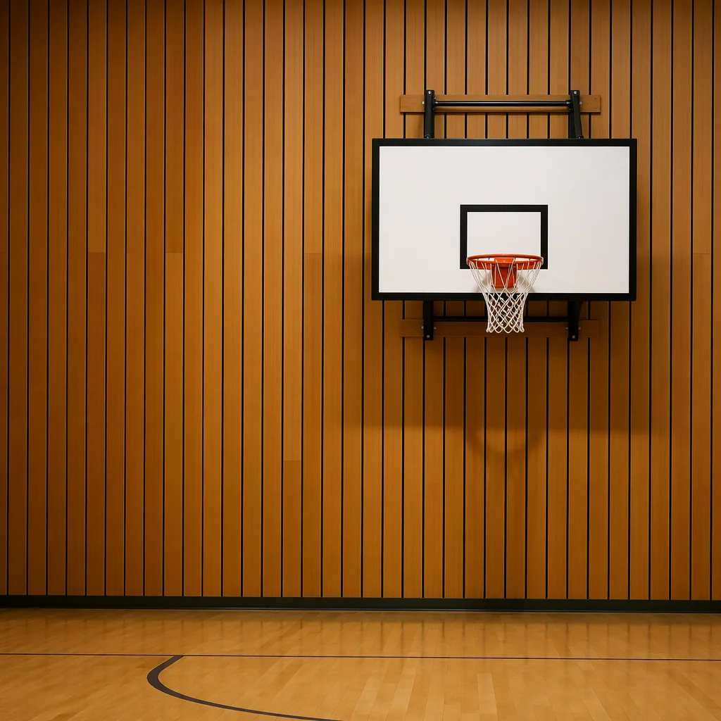 Church Gym Basketball Hoop Before Youth Game