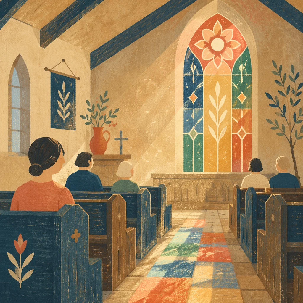 Colorful Stained Glass Chapel Light