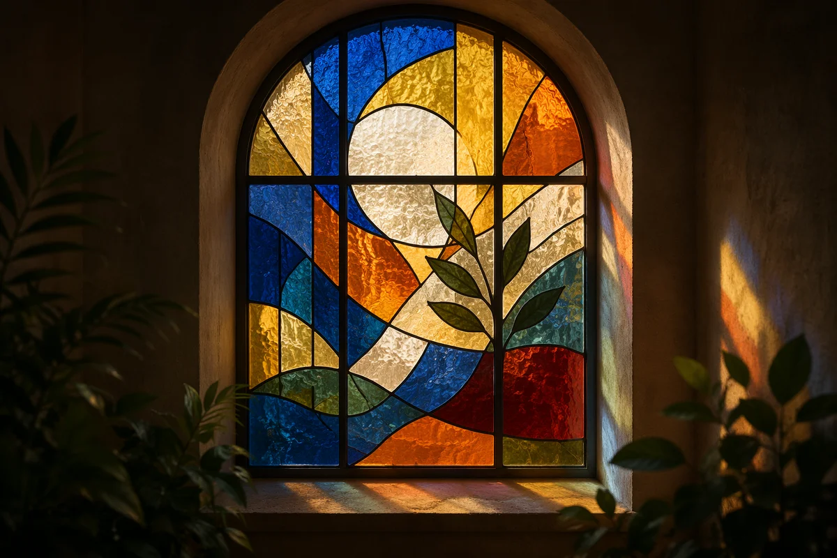 Colorful Stained Glass Chapel Light