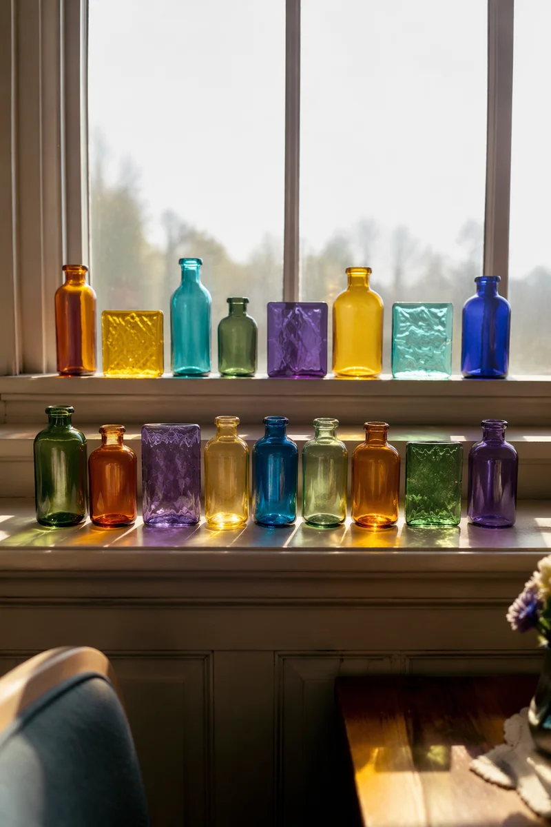 Colorful Stained Glass Light in Church Fellowship Room
