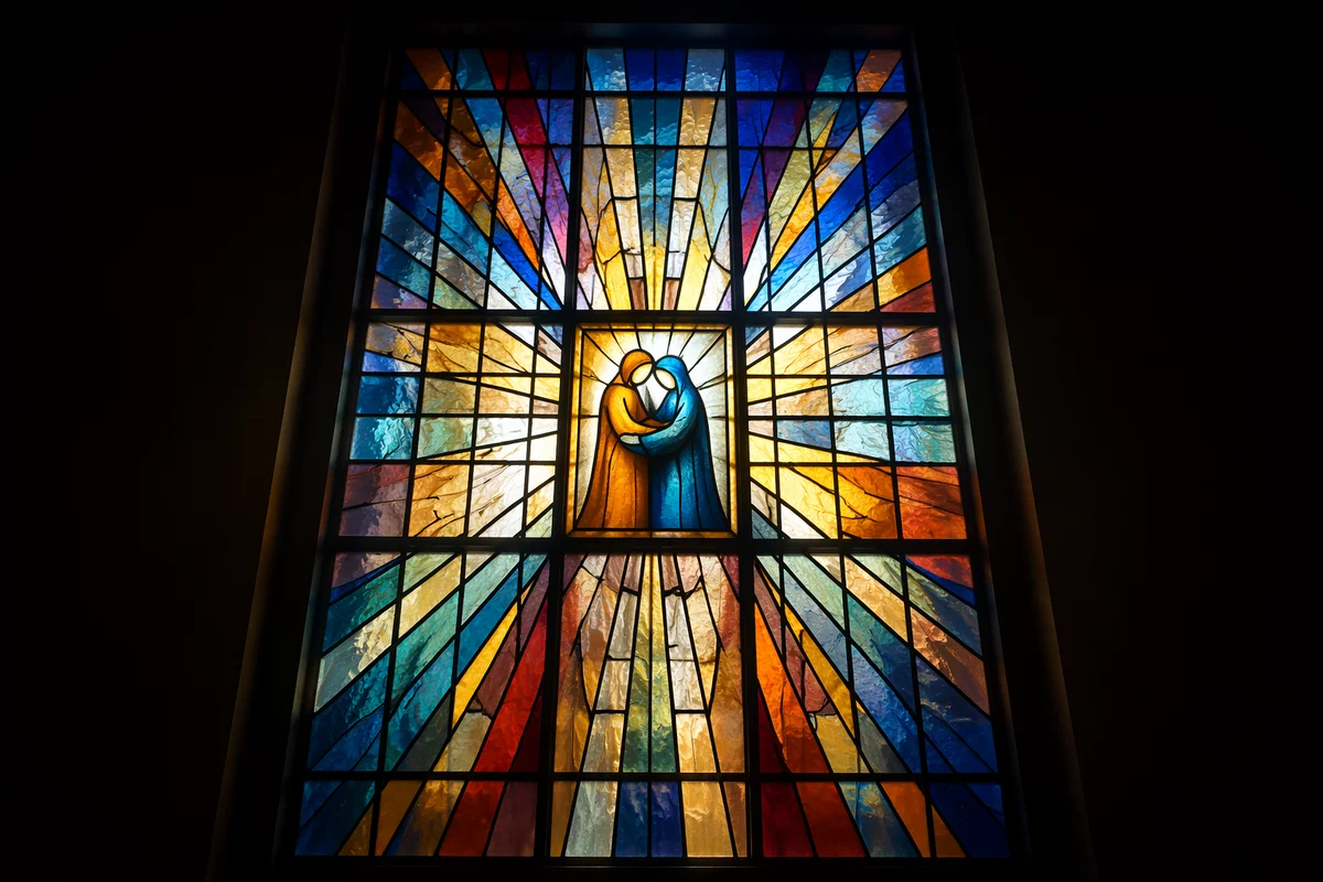 Colorful Stained Glass Chapel Light