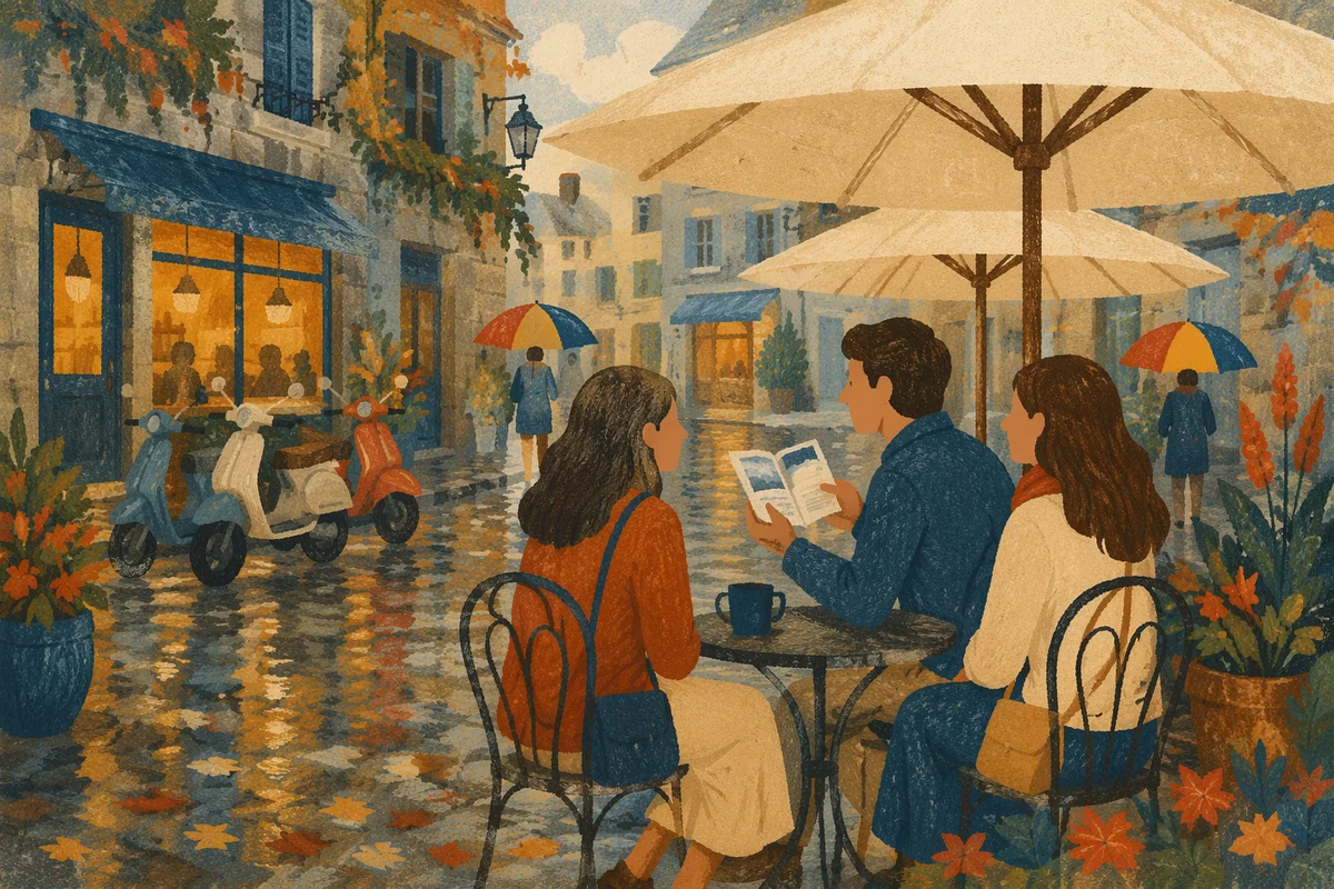 Rainy Street Evangelism Café Conversation