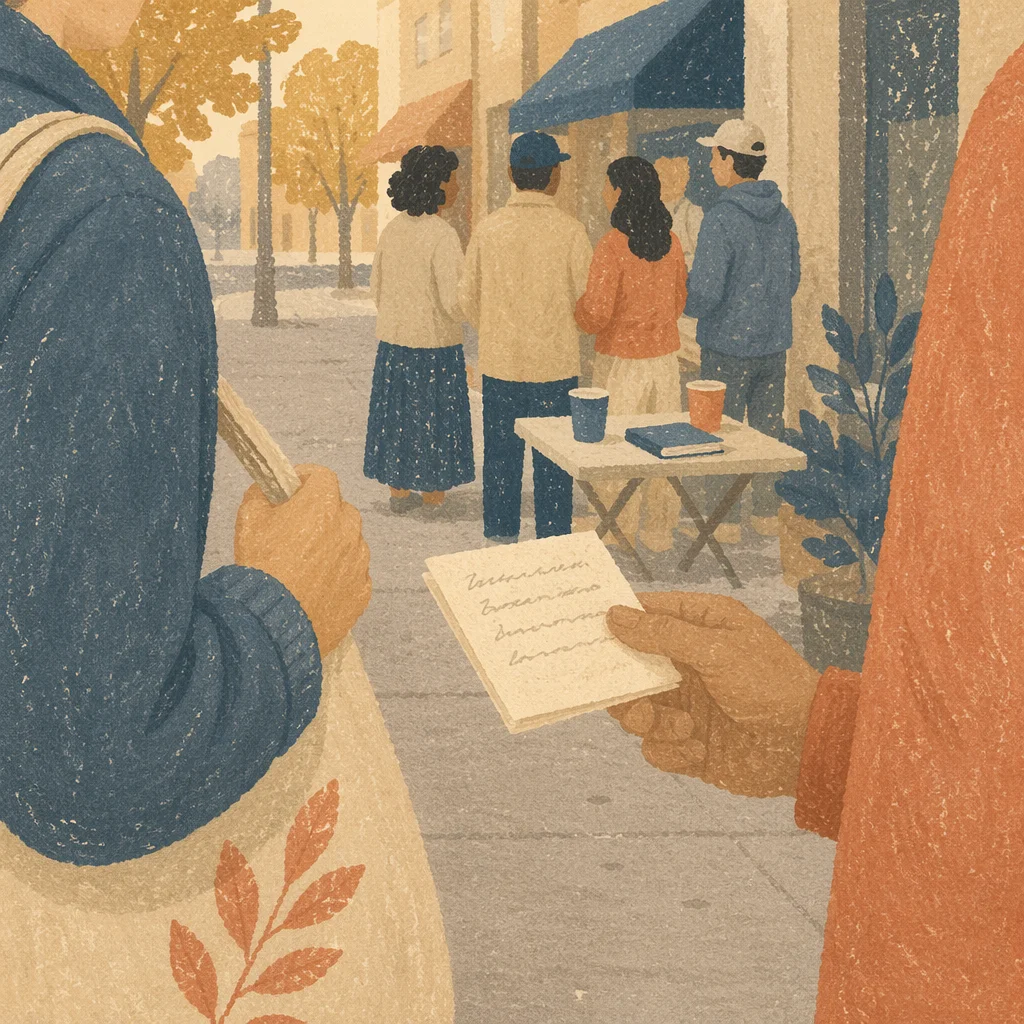 Humble Street Evangelism in Golden Light