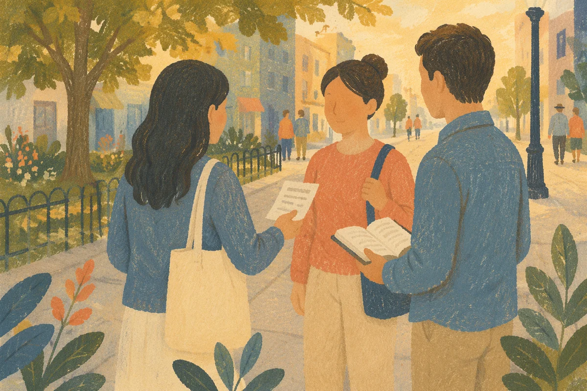 Gentle Street Evangelism at Golden Hour