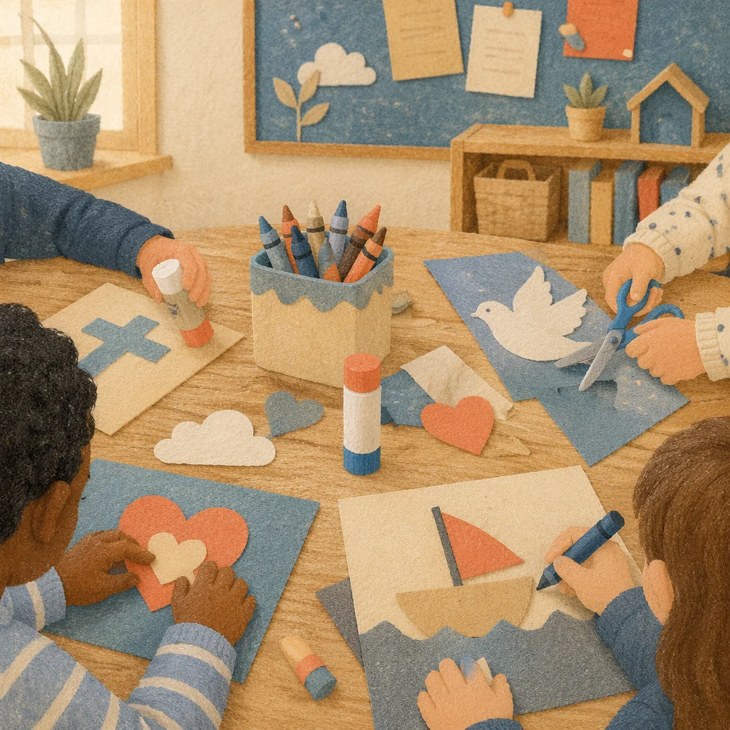 Sunday School Children Paper Craft Activity