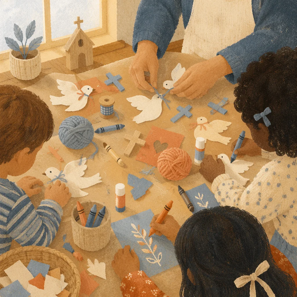 Sunday School Children Craft Table