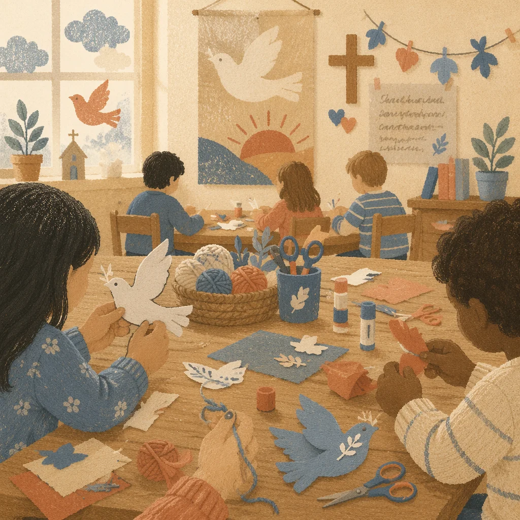 Sunday School Children Craft Table