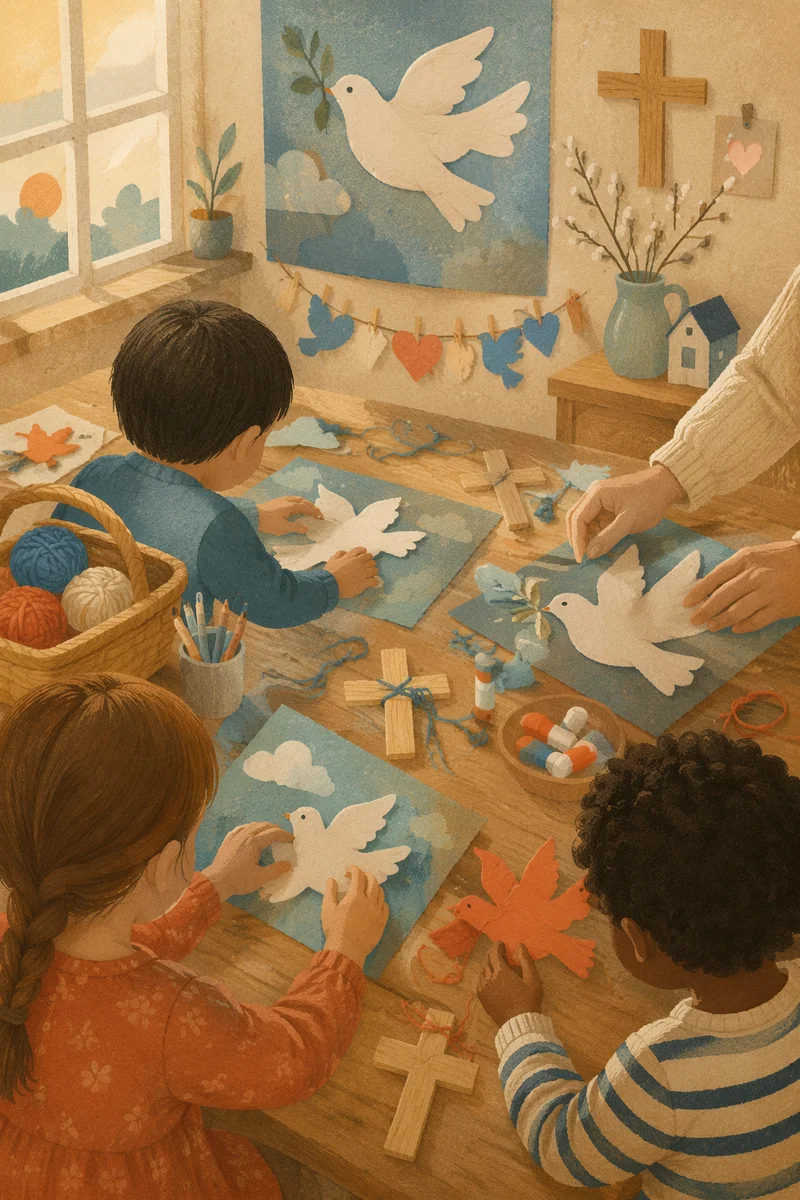 Sunday School Children Craft Table