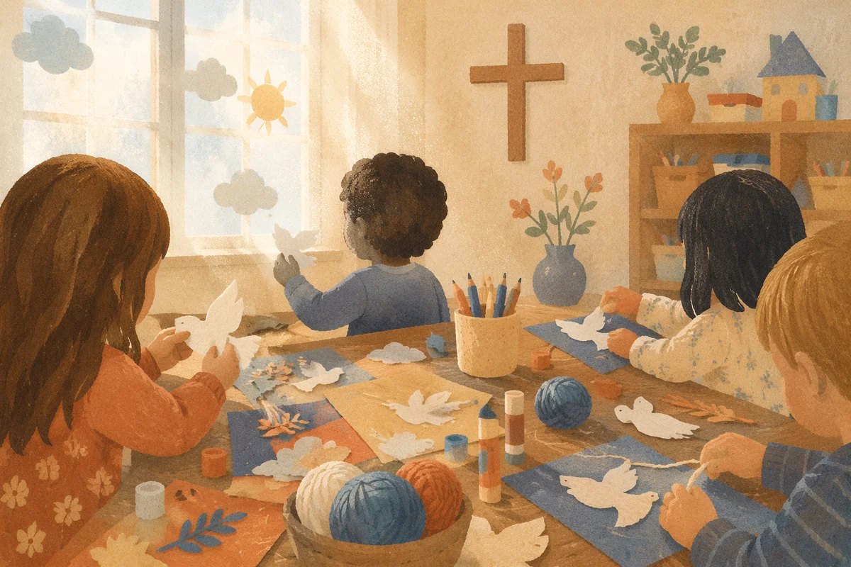 Sunday School Children Craft Table