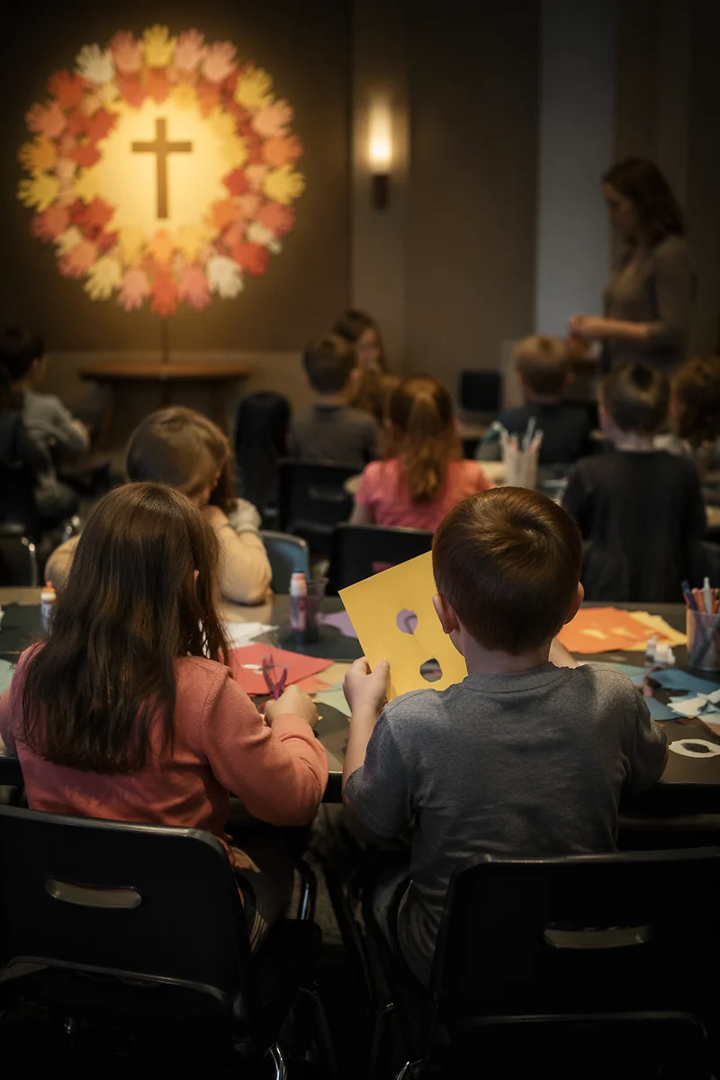 Sunday School Children Craft Time