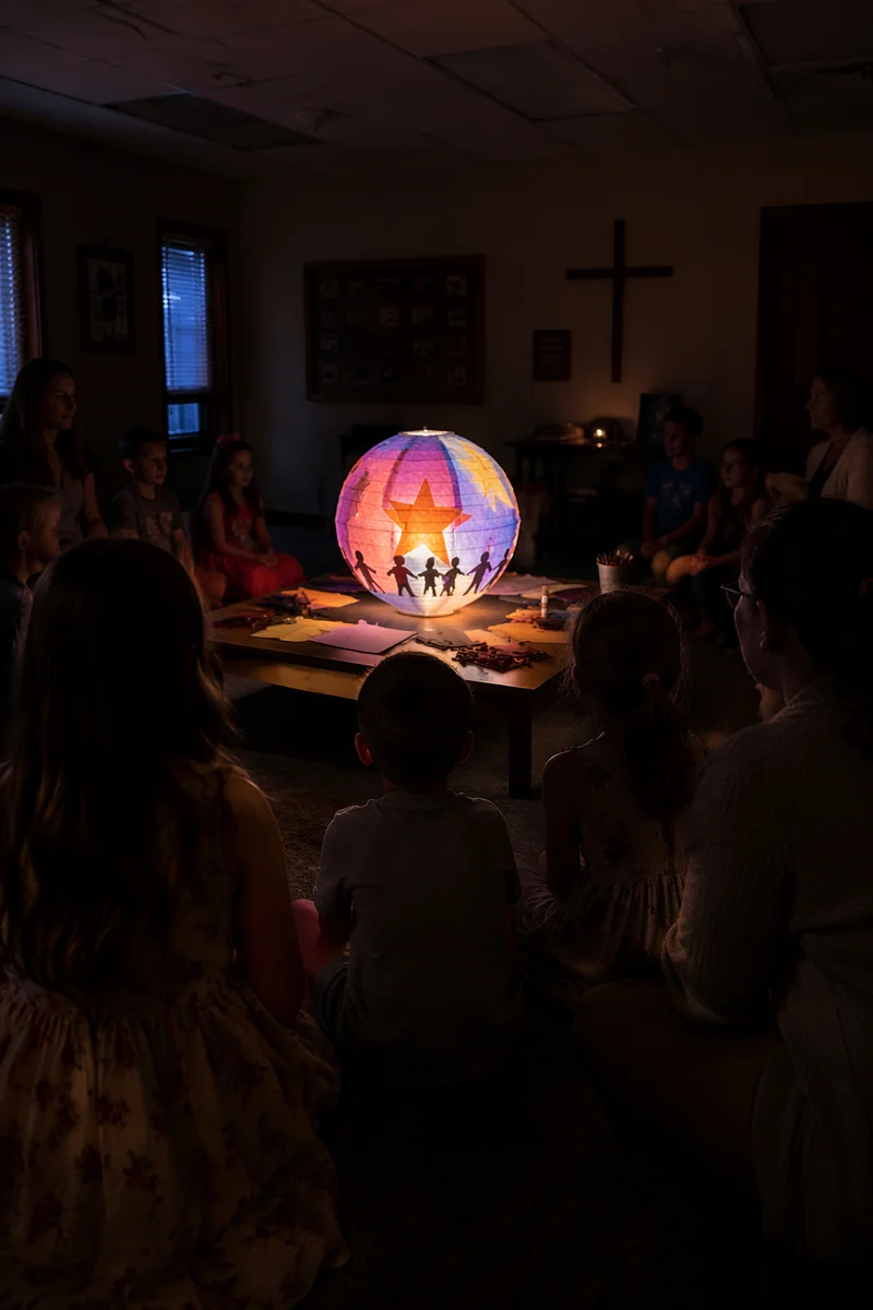 Sunday School Children Craft Lantern Activity