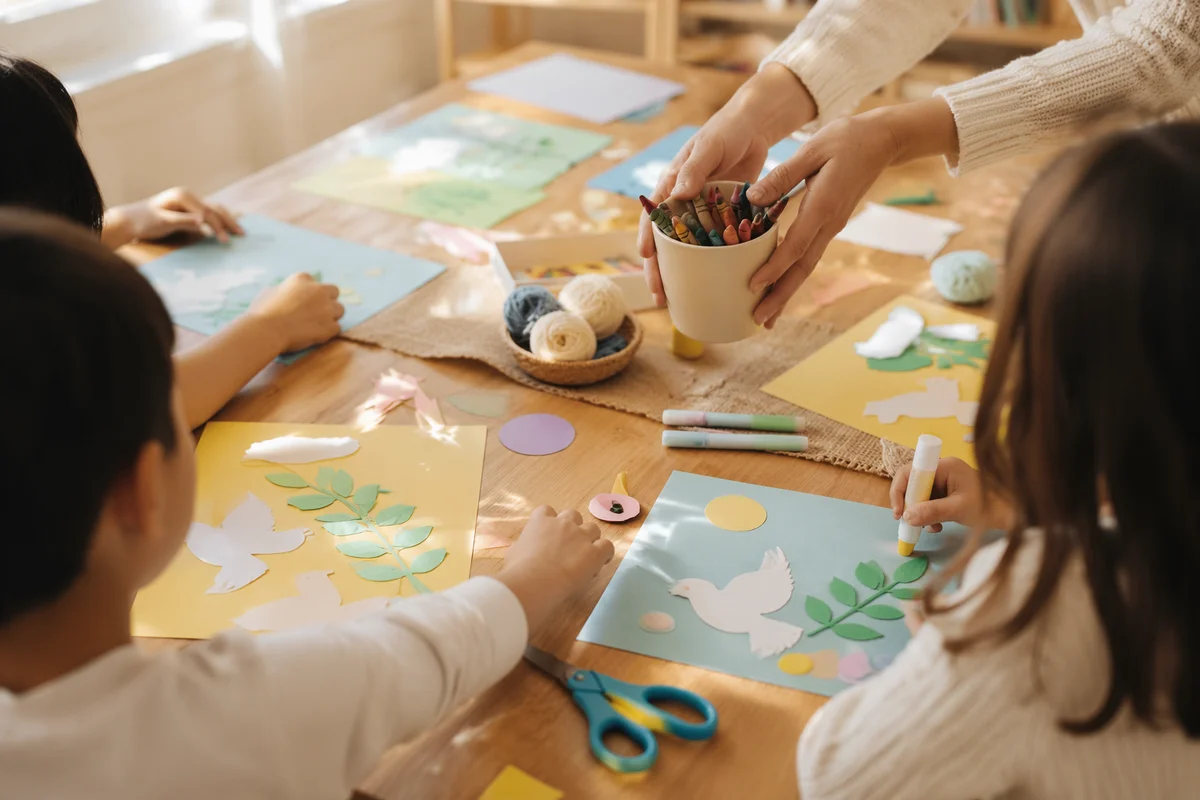 Sunday School Children Craft Table