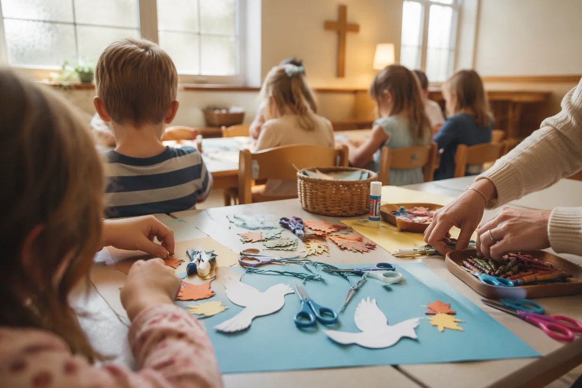 Sunday School Children Craft Table