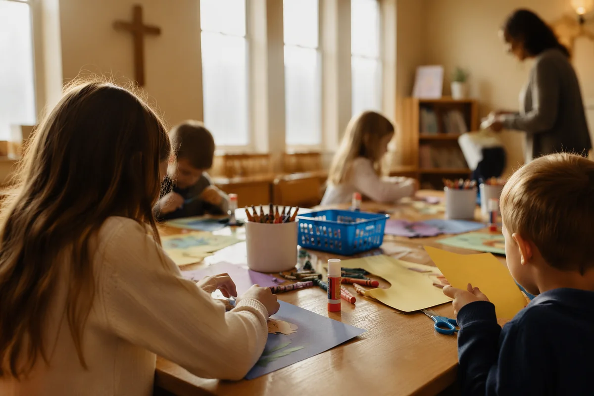 Sunday School Craft Table Morning Activity
