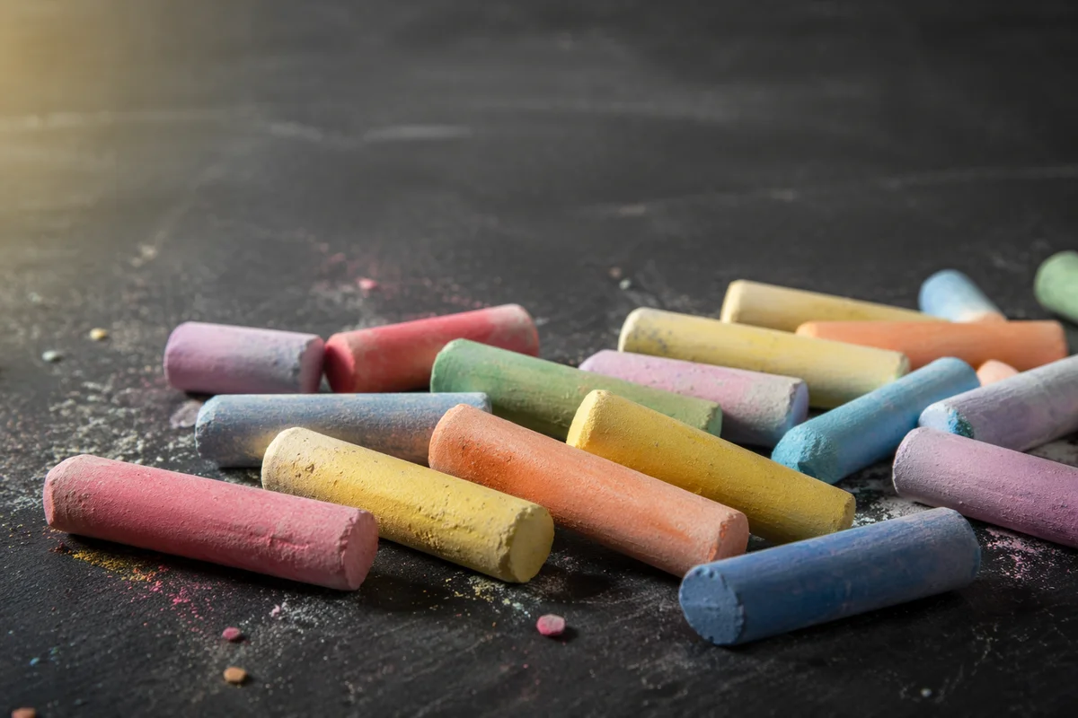 Pastel Chalk on Mission Classroom Chalkboard