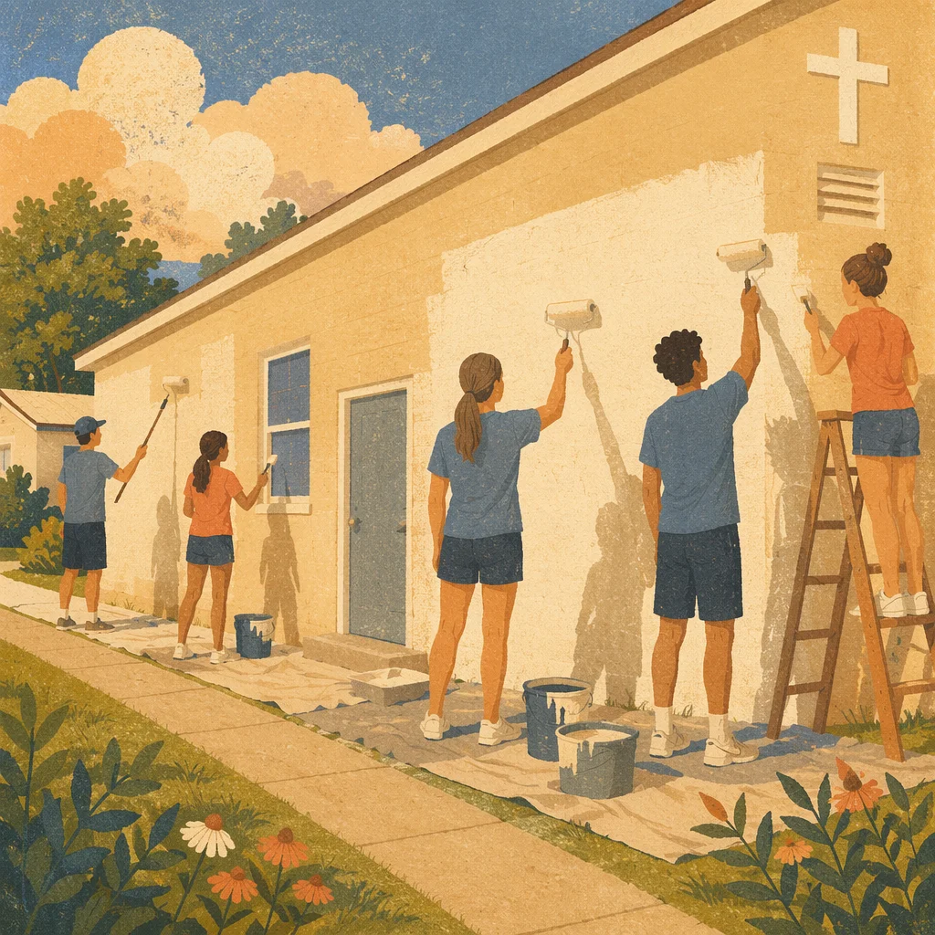 Teen Mission Trip Church Painting Service