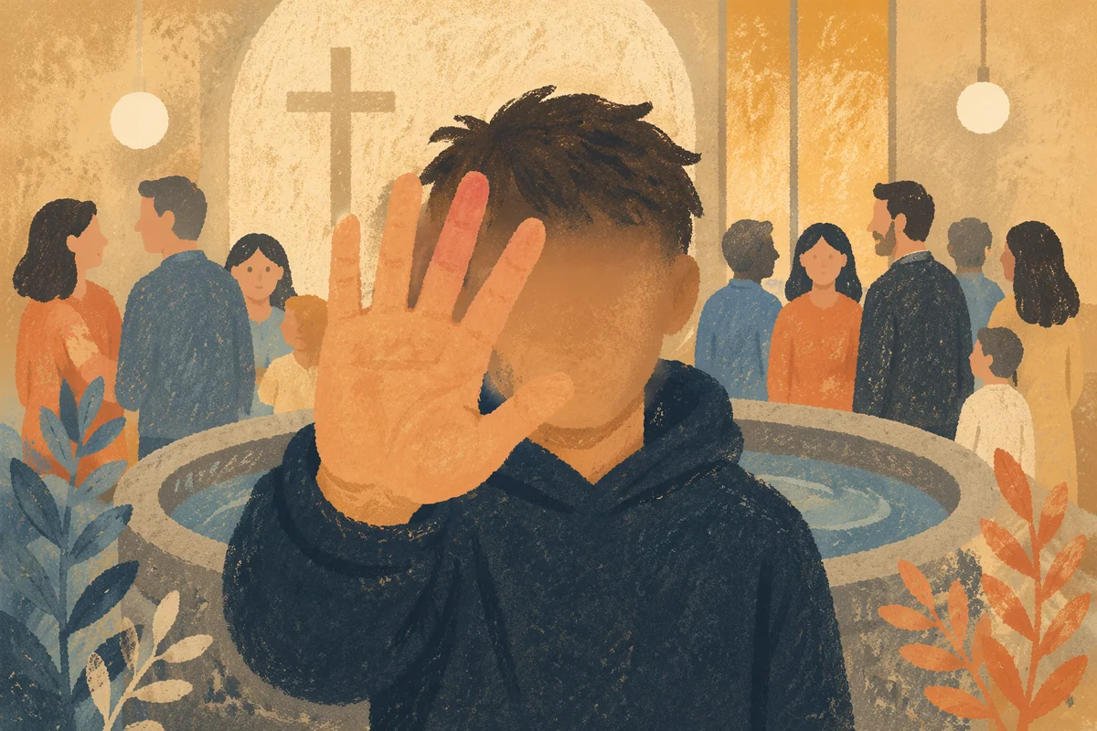 Teenager Baptism Celebration in Modern Church