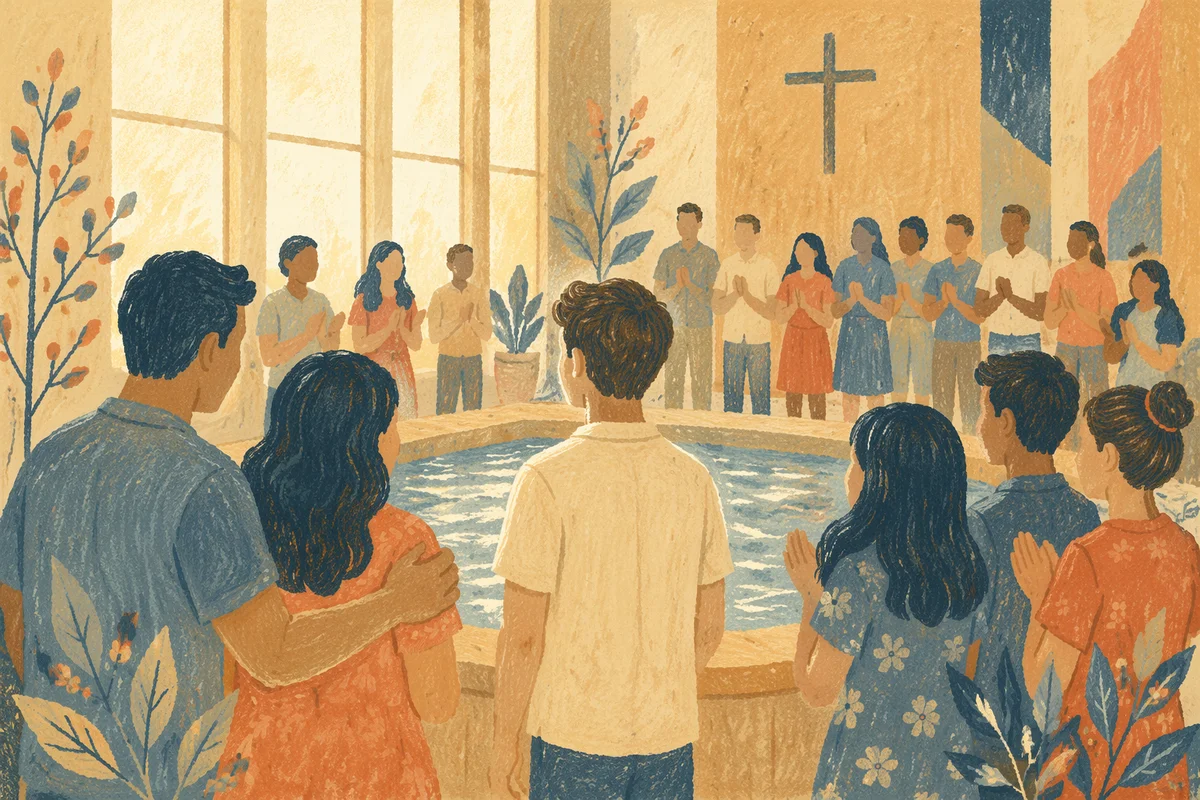 Teen Baptism Celebration in Contemporary Church