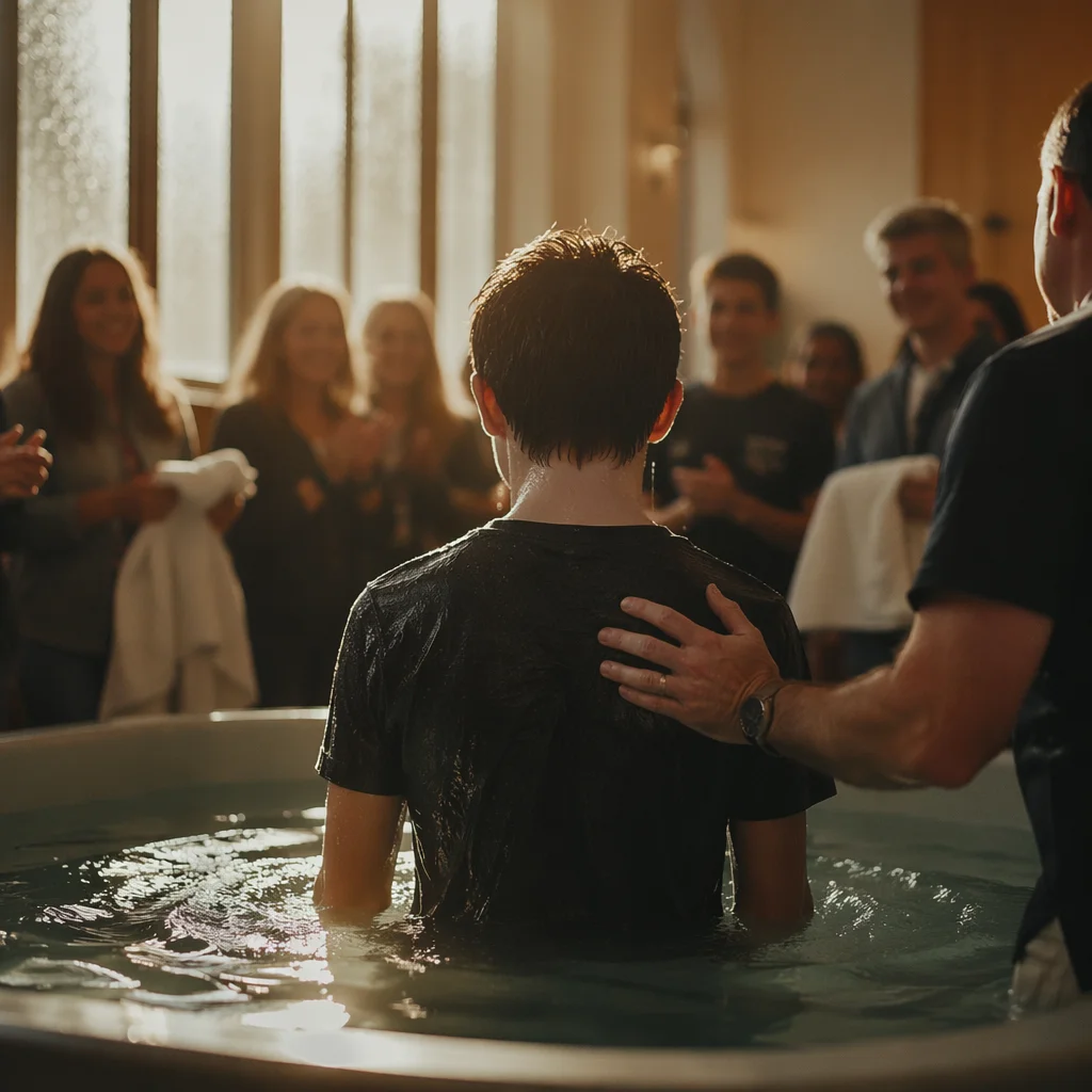 Teenager Baptism Celebration in Church Hall