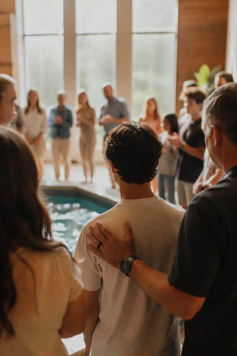 Teen Baptism Celebration in Contemporary Church