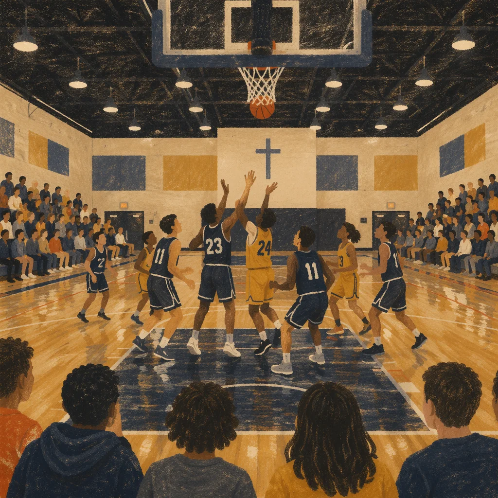 Teen Basketball Game Night in Church Gym