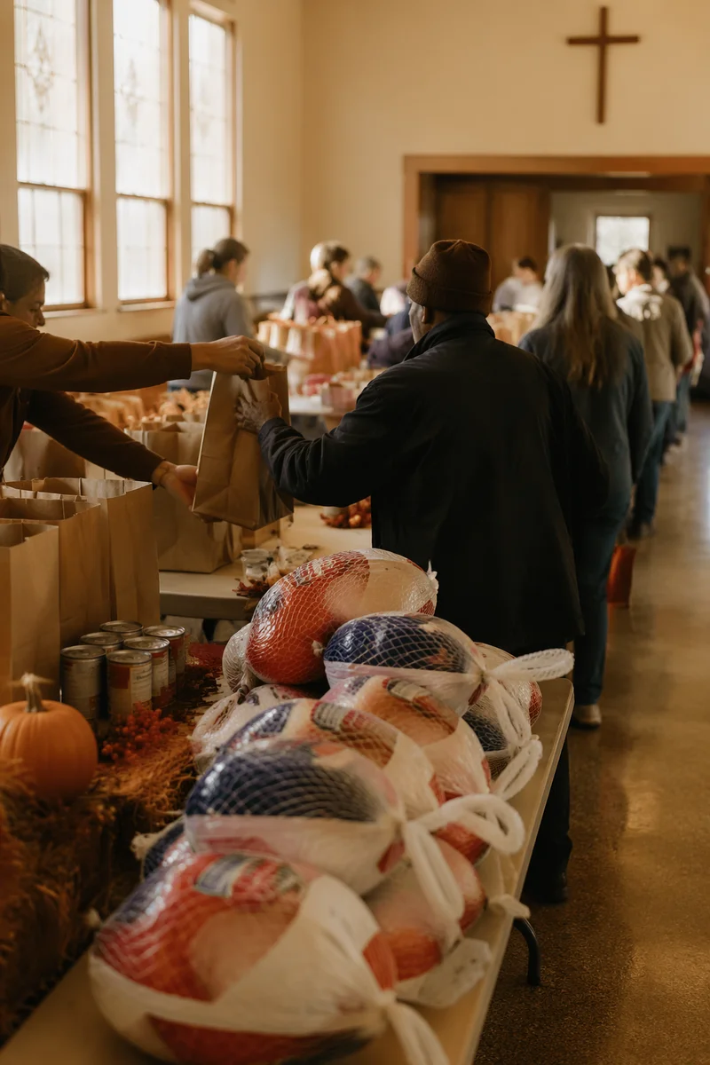 Thanksgiving Turkey Distribution at Church Fellowship Hall