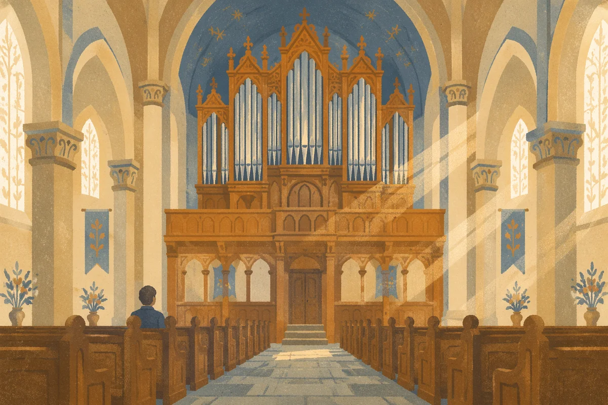 Grand Traditional Organ Pipes in Sanctuary