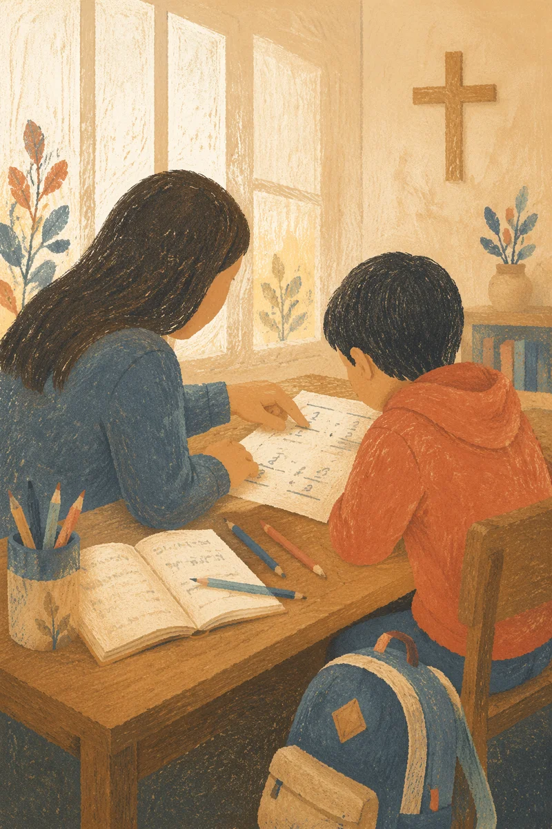 After School Church Tutoring Support Scene