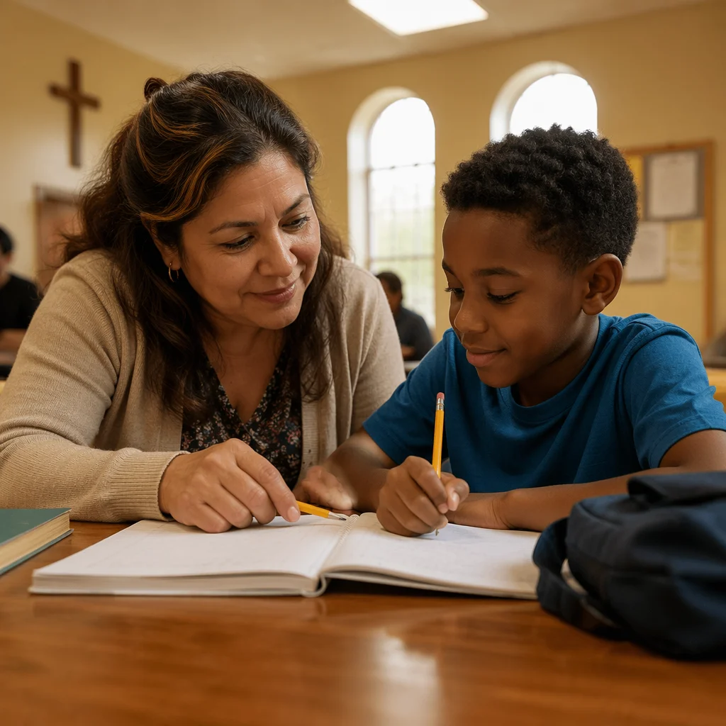 After School Tutoring in Community Classroom