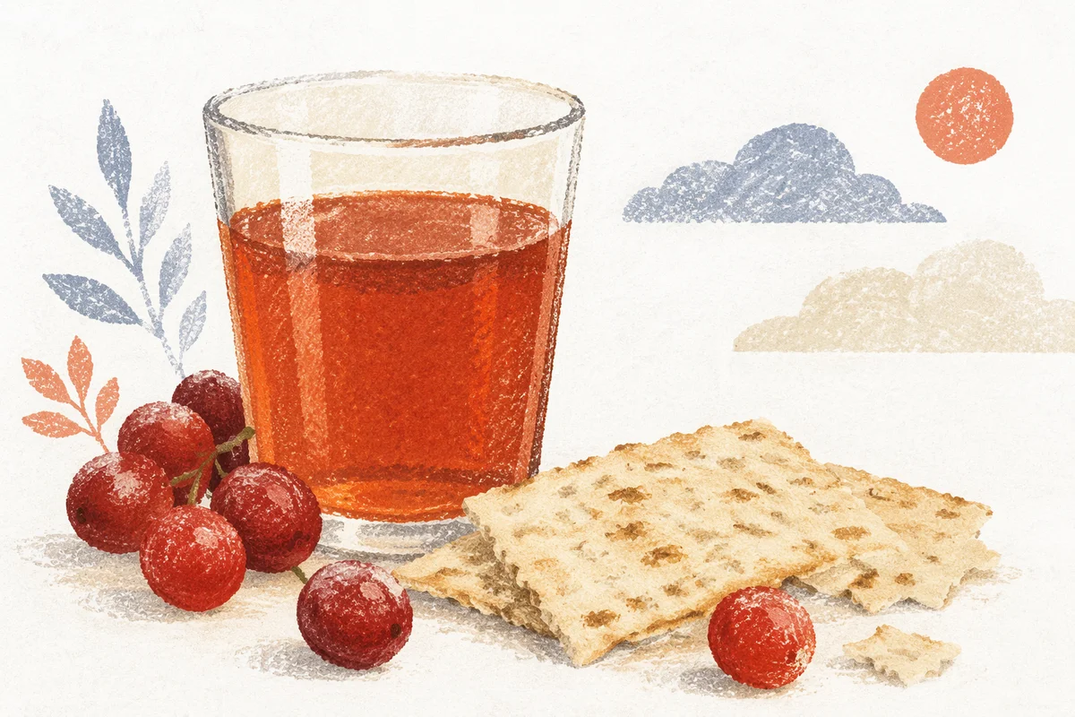 Simple Communion Bread and Grape Juice