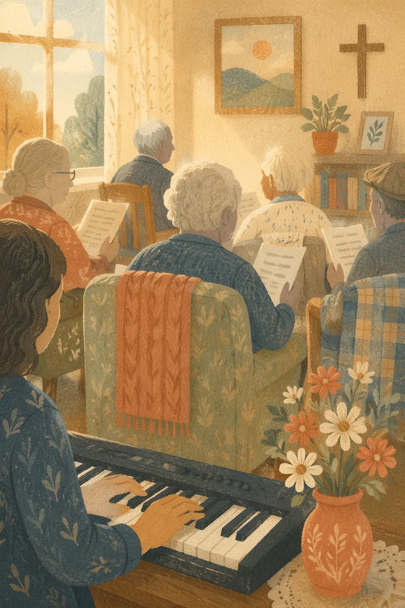 Elderly Hymn Gathering in Nursing Home