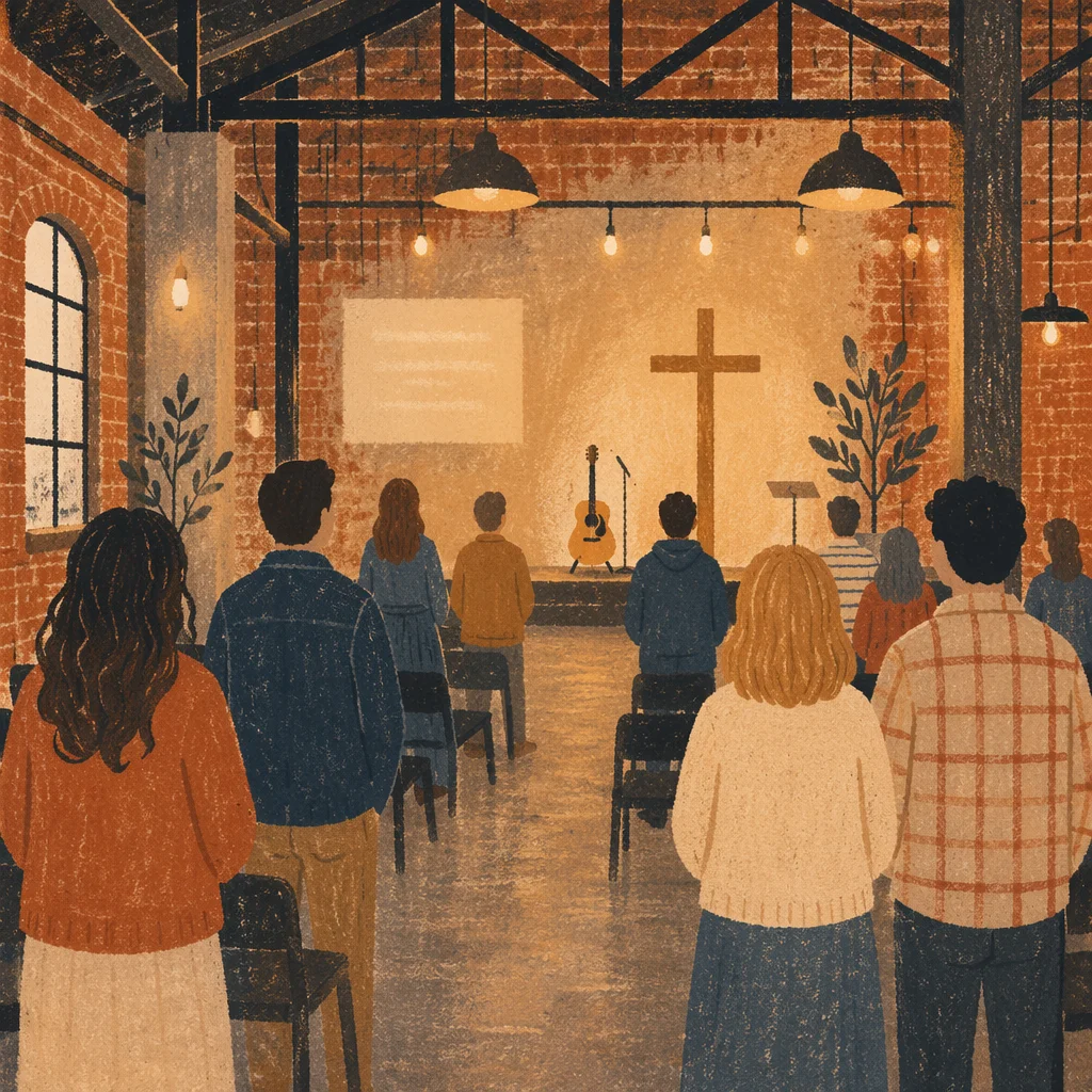 Industrial Warehouse Church Worship Gathering