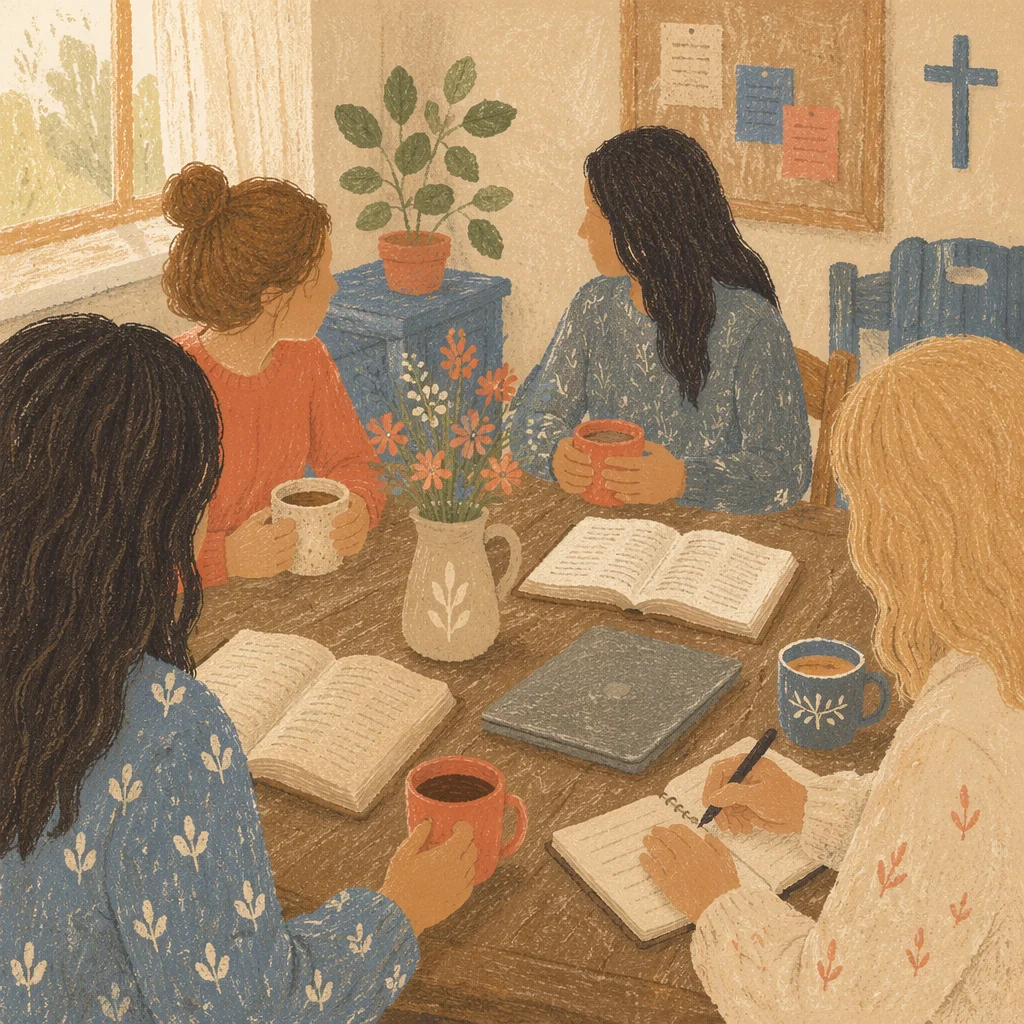 Womens Bible Study Coffee Fellowship Scene