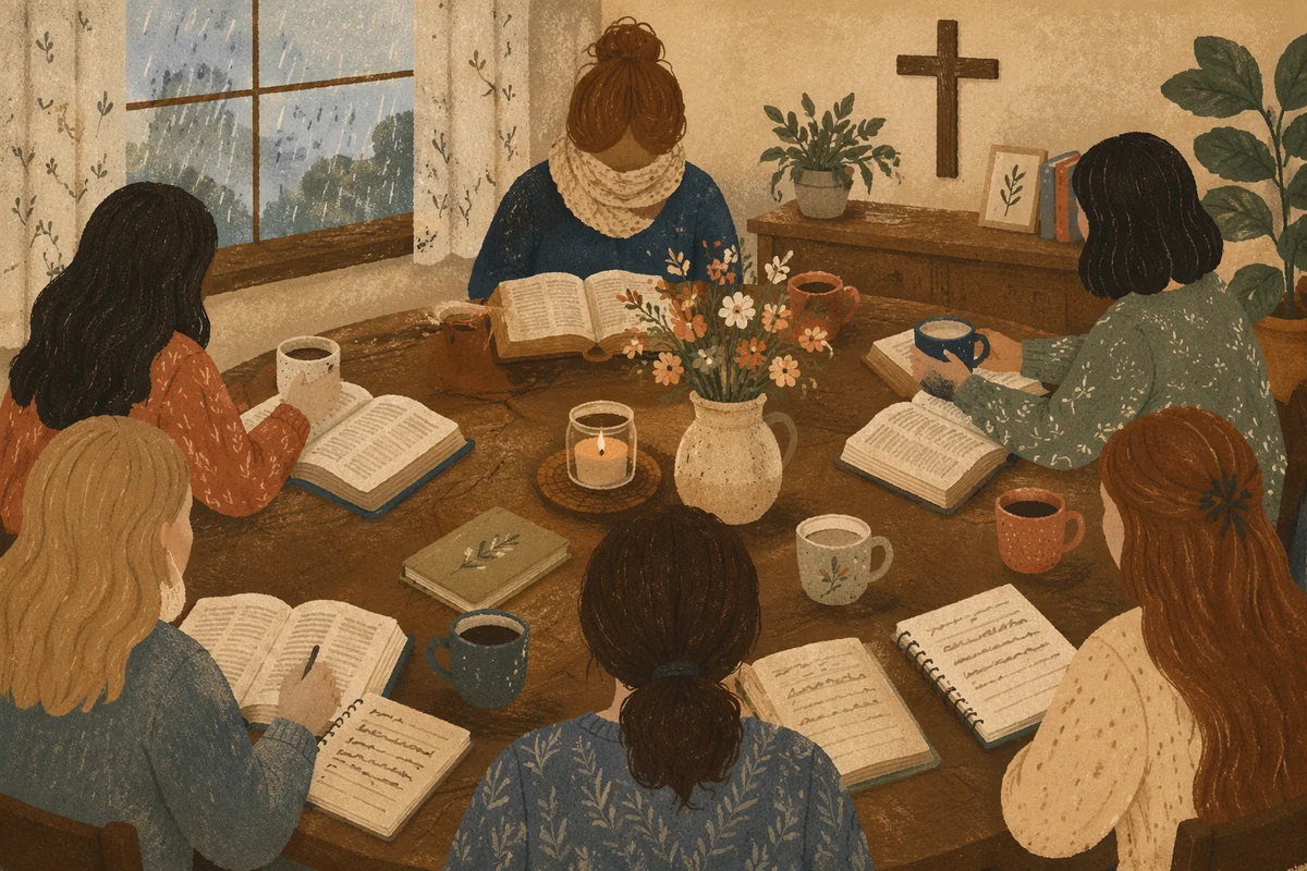 Rainy Morning Women’s Bible Study With Coffee