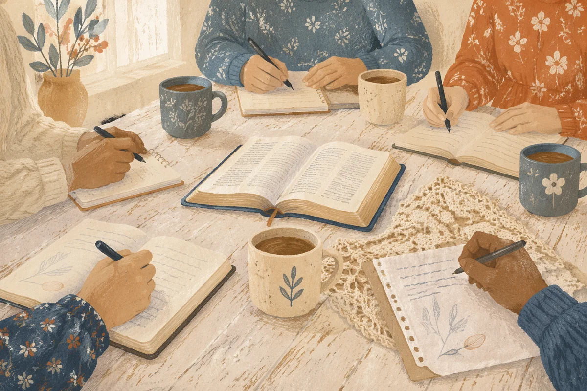 Women Bible Study Coffee Table Gathering