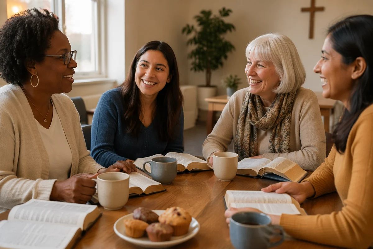 Women Bible Study with Coffee Table