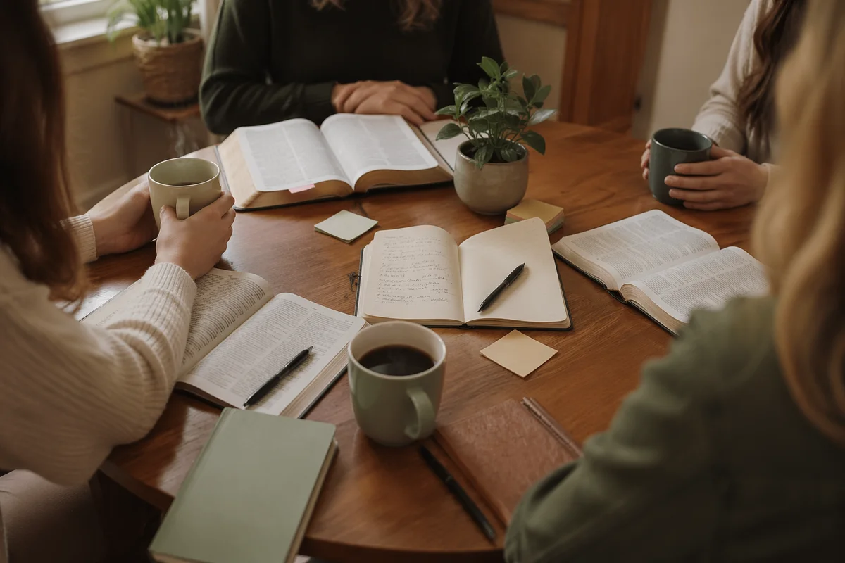 Womens Bible Study with Coffee and Journals
