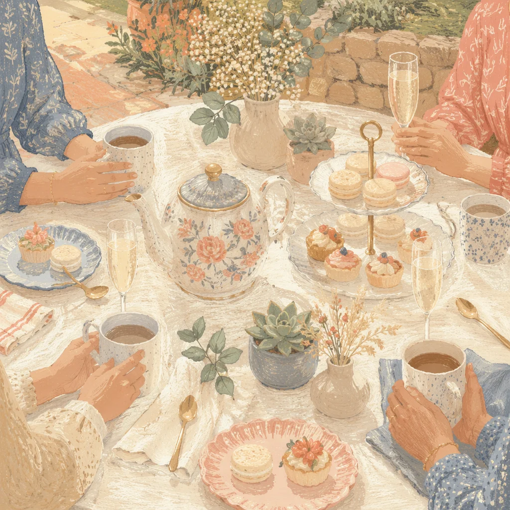 Womens Fellowship Tea Party in Garden
