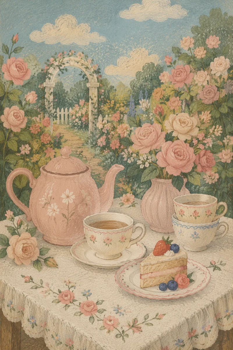 Womens Ministry Garden Tea Fellowship Table